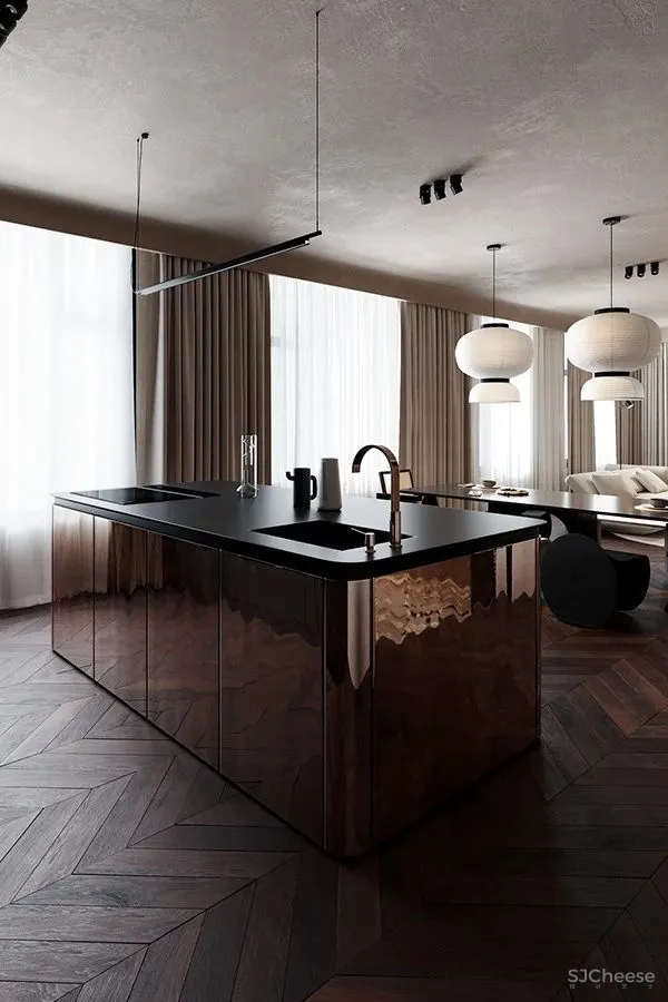 110㎡现代简奢风，就是这么撩人！