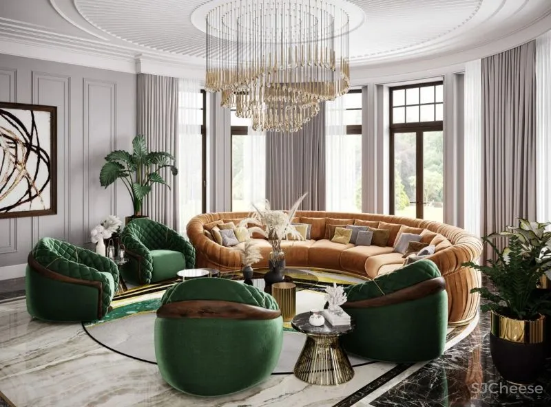 1100m²豪宅:看惯了极简,有点怀念这种“金碧辉煌”