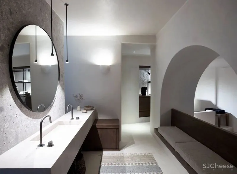 优雅自然风的浴室设计