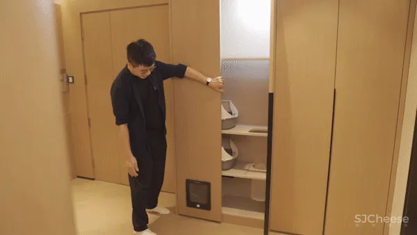 一个人的豪宅!90小伙买下195㎡江景房,猫房装「空调」,真的凡尔赛!