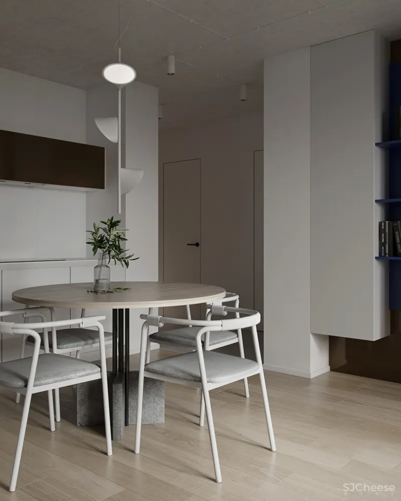 74㎡二居室,墙面这样做拼接,好看又个性!