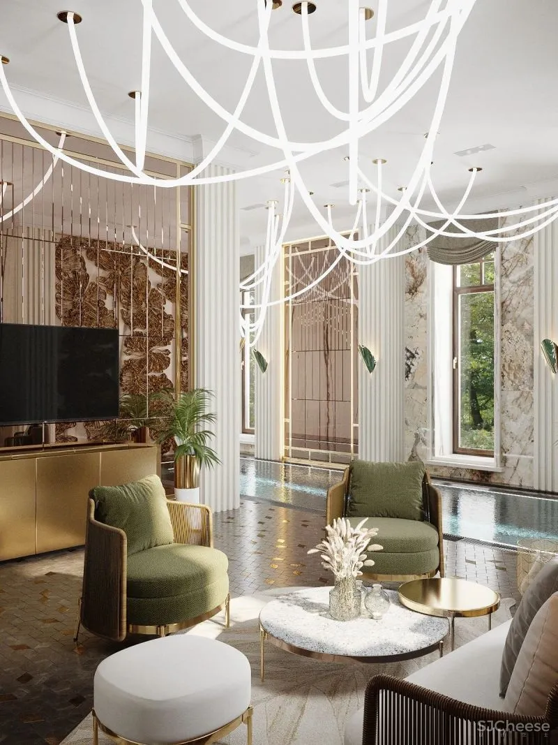 1100m²豪宅:看惯了极简,有点怀念这种“金碧辉煌”