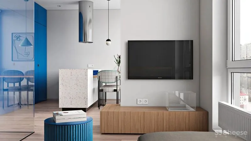 这3个蓝色调小家,敢于打破常规,自然不平常!