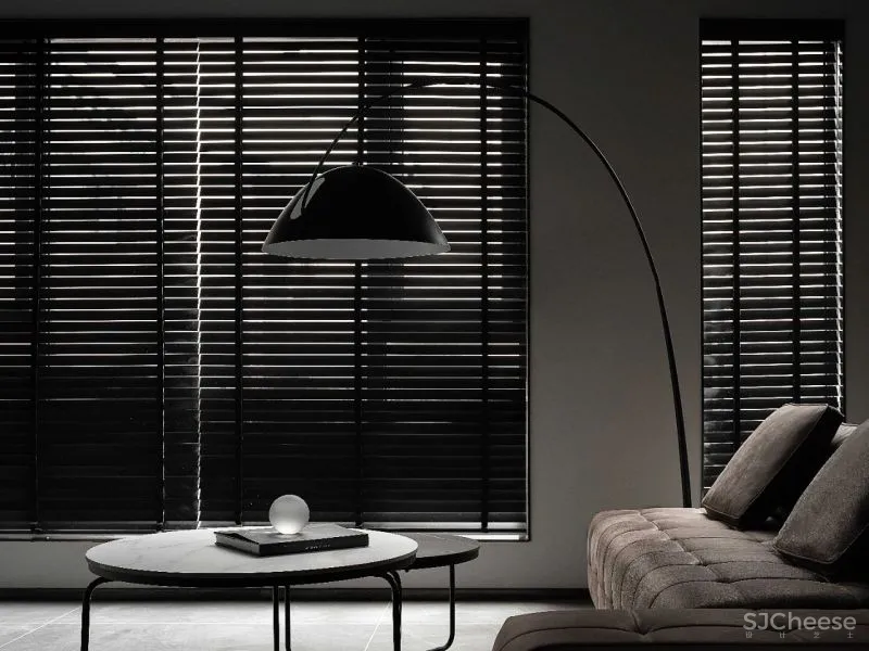 159㎡叠拼,经典黑白灰的至简之美 素图设计