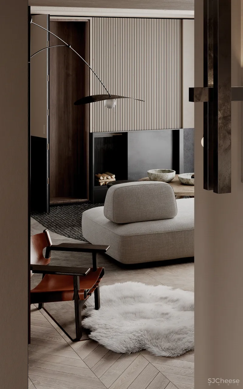 原木风也能打造出轻奢感,这个两居室连最小细节都让人惊艳