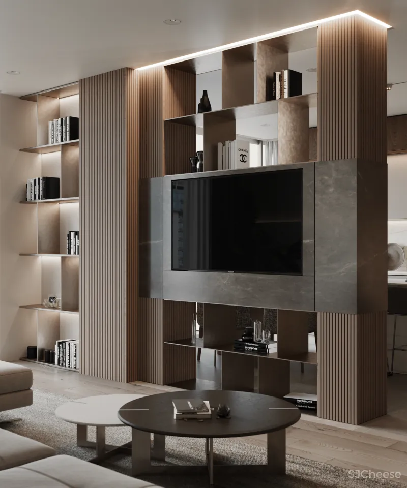 一居室现代风住宅,嵌入式储物实用又美观