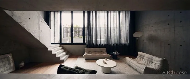 天然去雕饰的工业风 loft,混凝土也能如此高级!