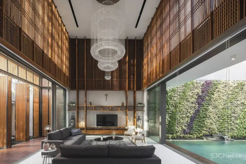 Serene Timber Screen House in Jakarta