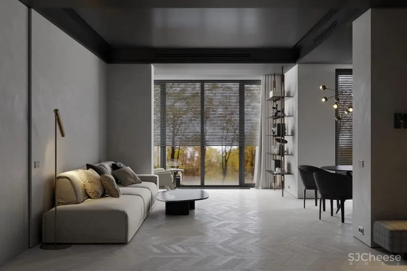 黑与白搭档的轻奢空间