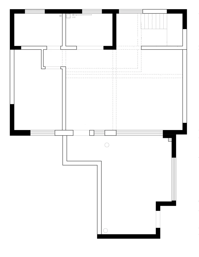 159㎡叠拼,经典黑白灰的至简之美 素图设计