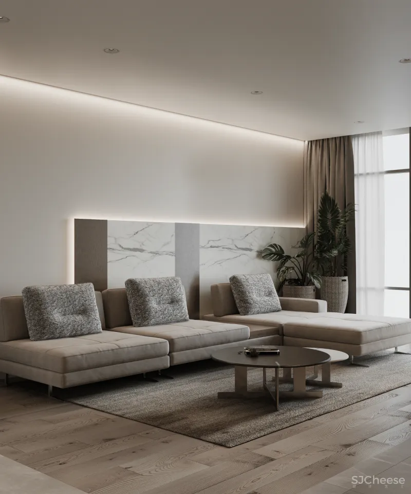 一居室现代风住宅,嵌入式储物实用又美观