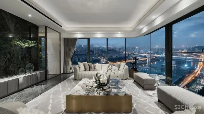 李玮珉力作 重庆千万级豪宅「万科.锦绣滨江」样板间效果图和实景照片