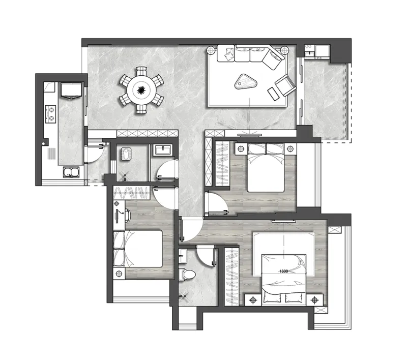 120m²极简设计,克制的生活态度!