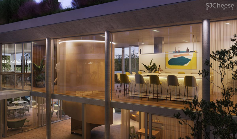 放弃顶层公寓,改做会所,这样布置整栋楼的格调都高了