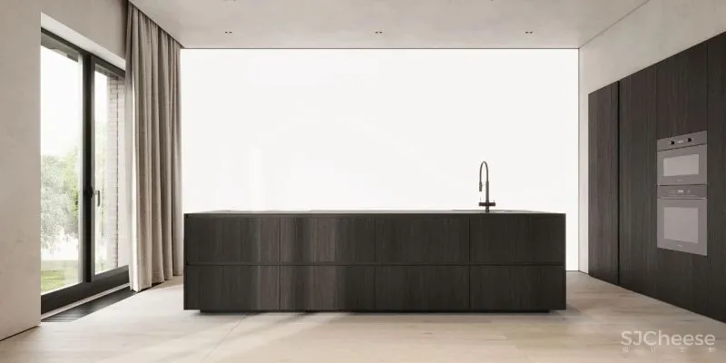 微水泥与木饰面,无限放大的高级感