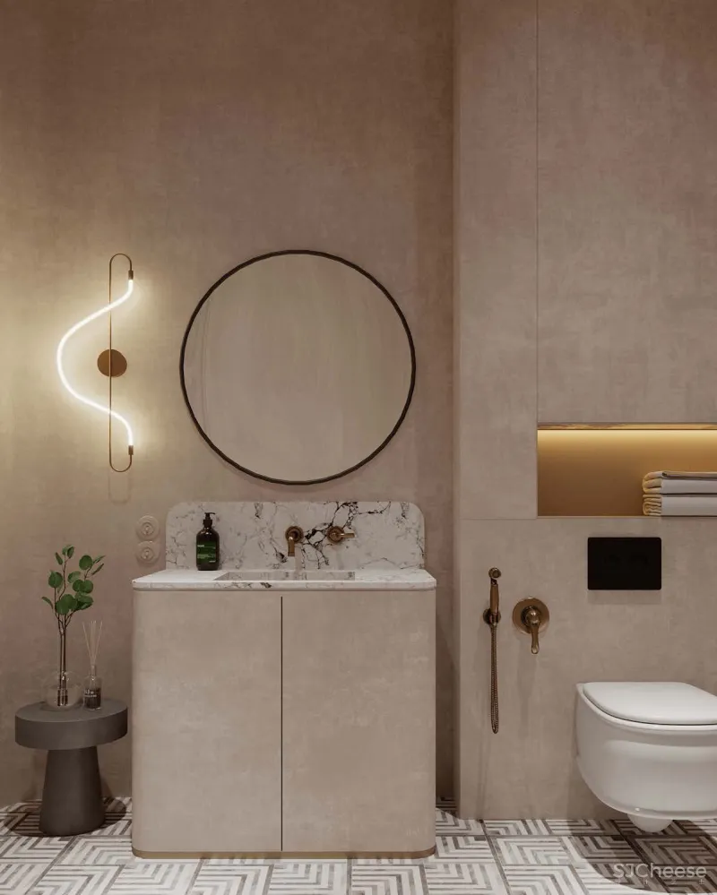 100㎡一室一厅，拱形元素这么用家里颜值翻一倍！