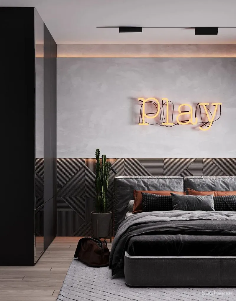 98.3㎡三居室,深色美宅!