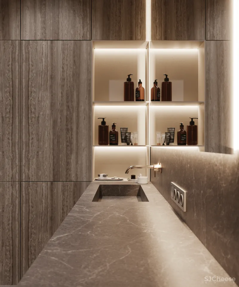 一居室现代风住宅,嵌入式储物实用又美观