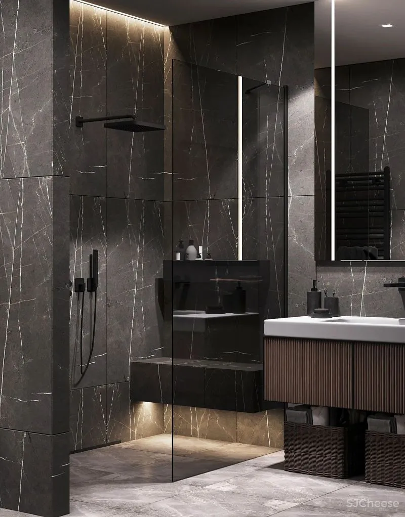 98.3㎡三居室,深色美宅!