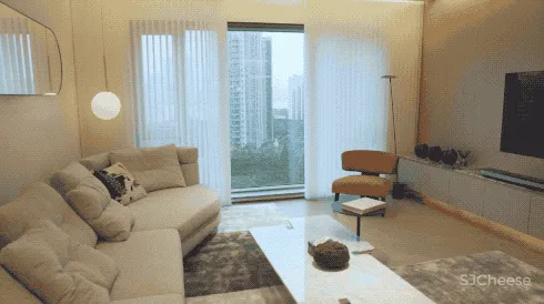 一个人的豪宅!90小伙买下195㎡江景房,猫房装「空调」,真的凡尔赛!