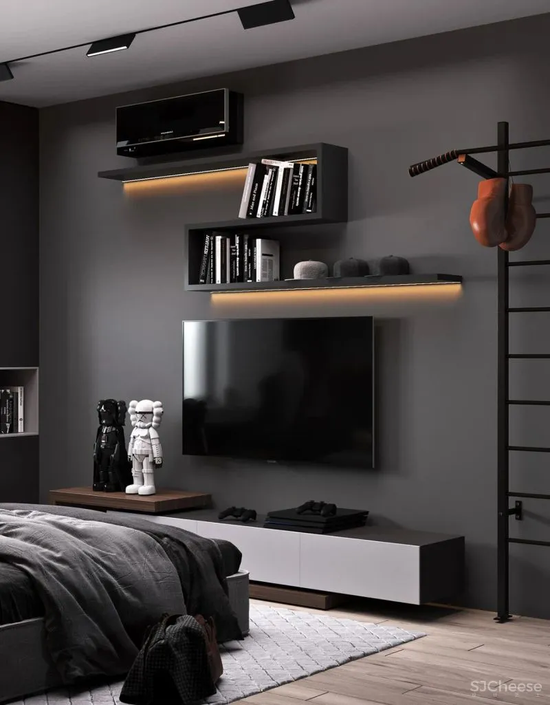 98.3㎡三居室,深色美宅!