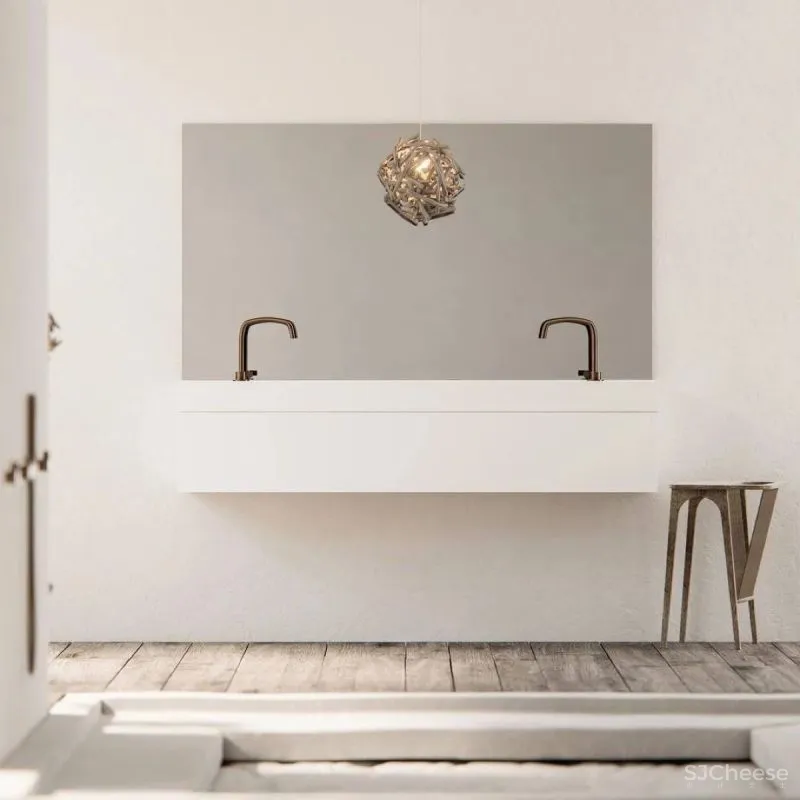 优雅自然风的浴室设计