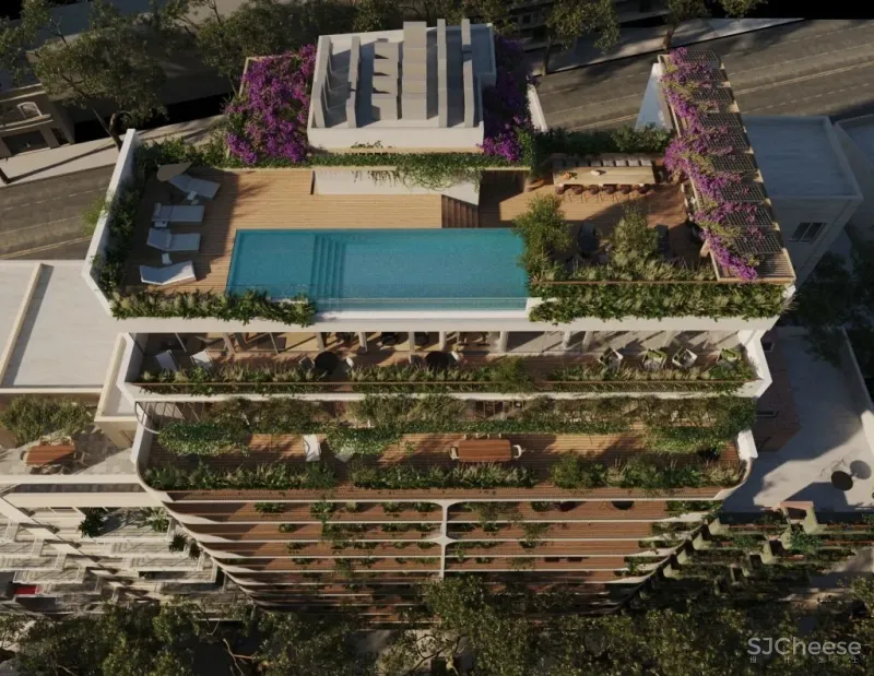 放弃顶层公寓,改做会所,这样布置整栋楼的格调都高了