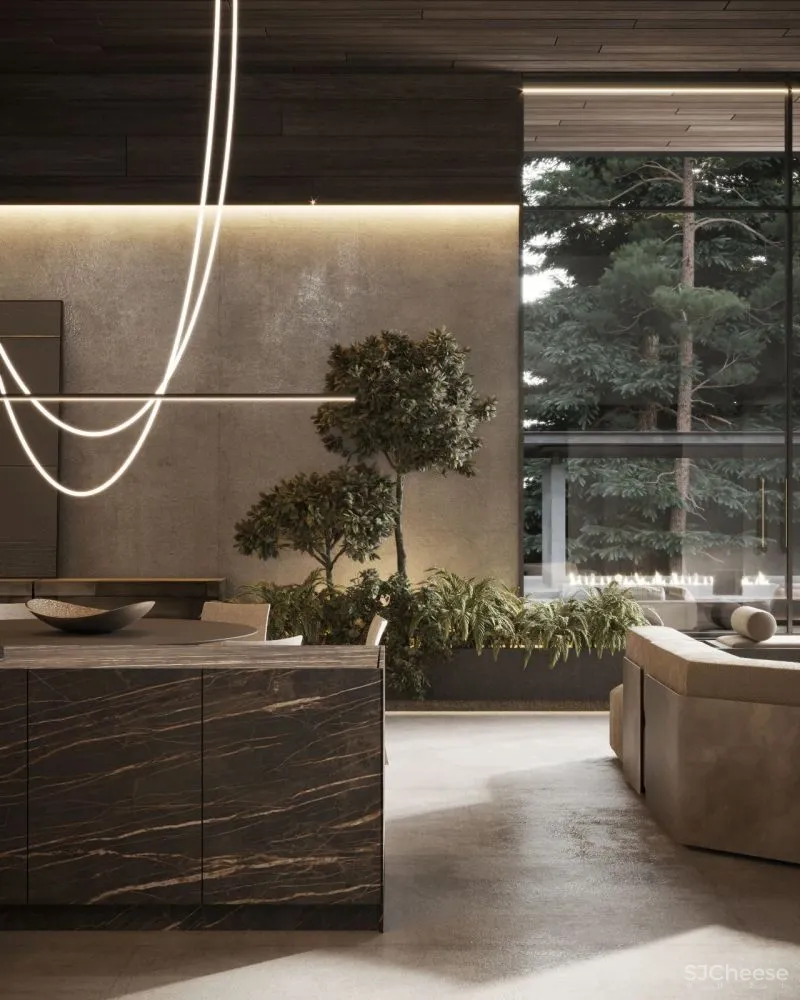 380㎡林间极简豪宅,越宁静越高级!