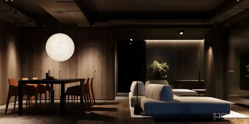 微水泥与木饰面,无限放大的高级感