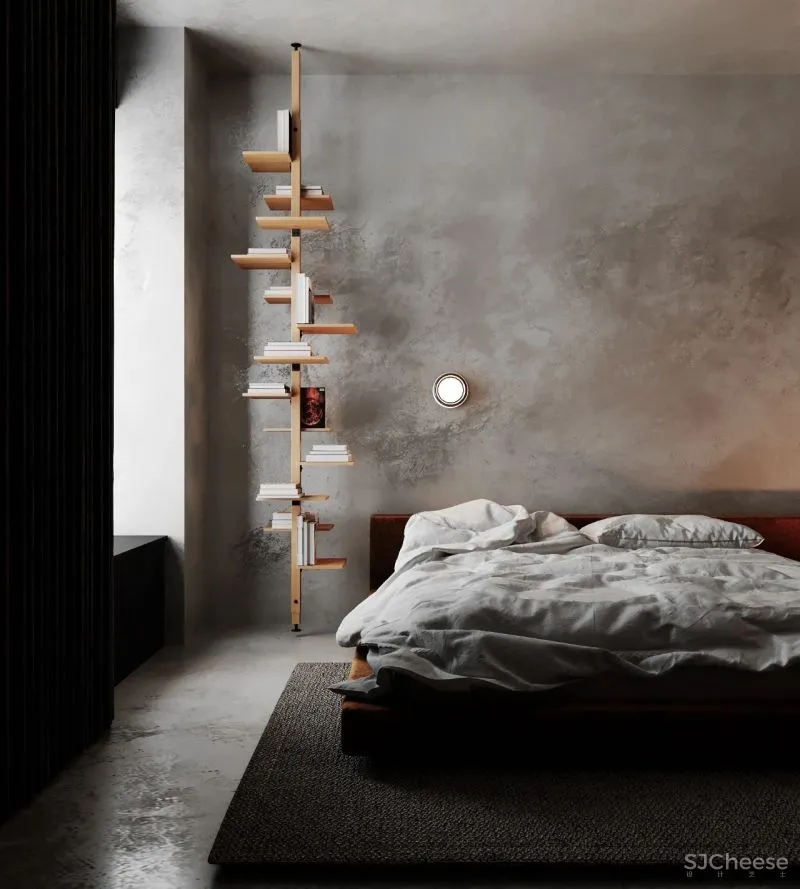 90㎡ 现代工业风,混凝土清漆这么用比大白墙更高级!