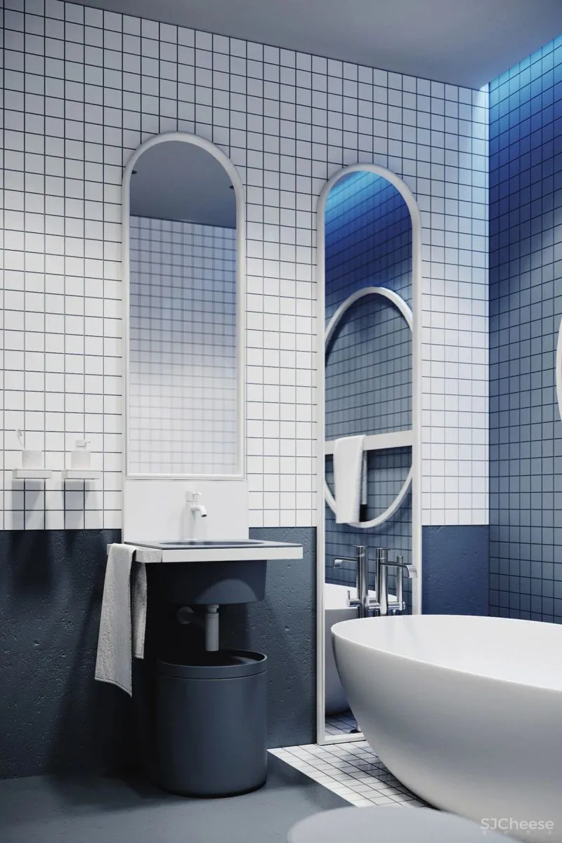 这3个蓝色调小家,敢于打破常规,自然不平常!