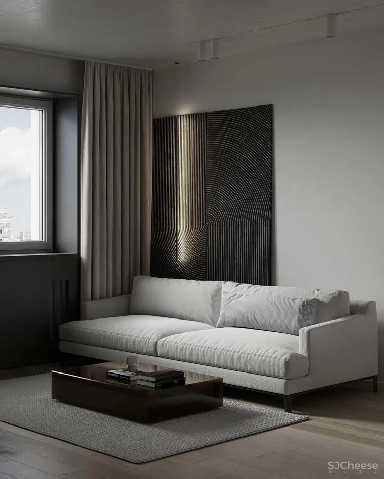 74㎡二居室,墙面这样做拼接,好看又个性!