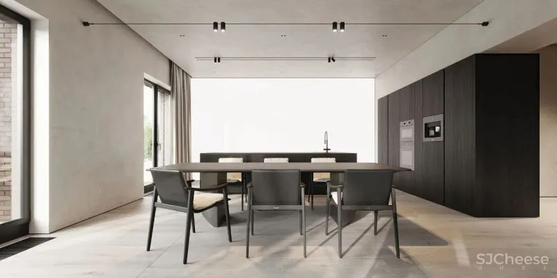 微水泥与木饰面,无限放大的高级感