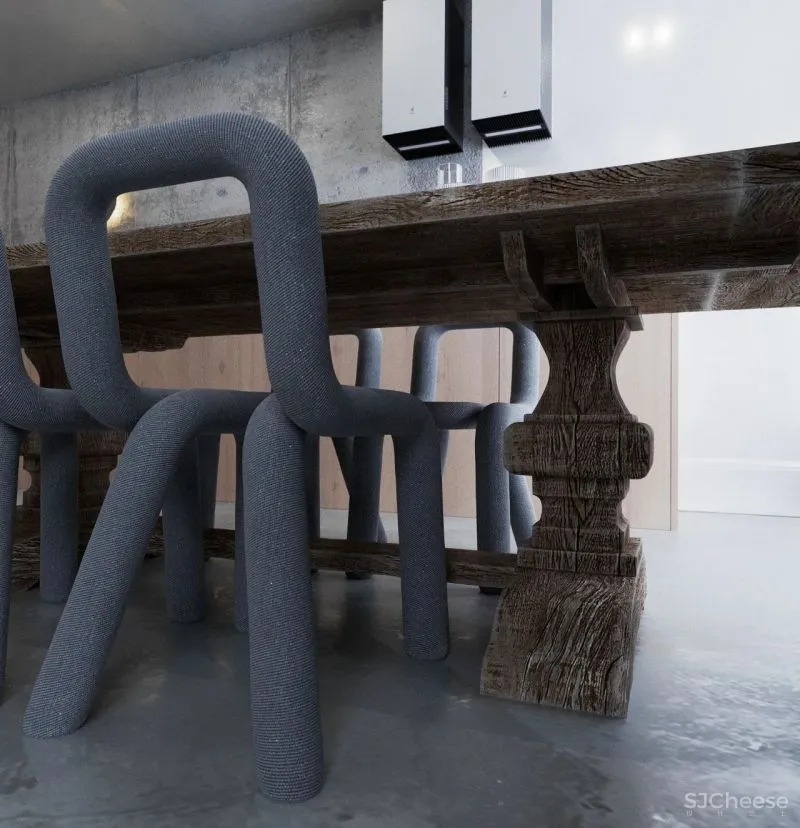 90㎡ 现代工业风,混凝土清漆这么用比大白墙更高级!