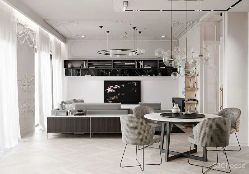 黑白缄默简约沉稳家居内饰