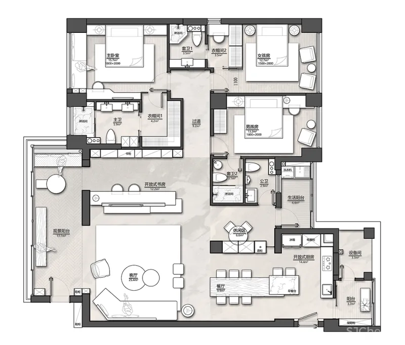 Y home 极简大平层 HRAMN汉马建筑