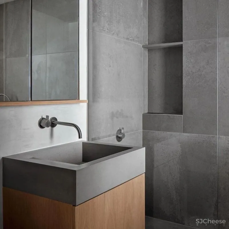 优雅自然风的浴室设计