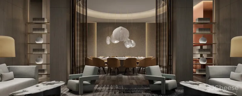 李玮珉力作 重庆千万级豪宅「万科.锦绣滨江」样板间效果图和实景照片