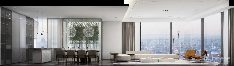 李玮珉力作 重庆千万级豪宅「万科.锦绣滨江」样板间效果图和实景照片