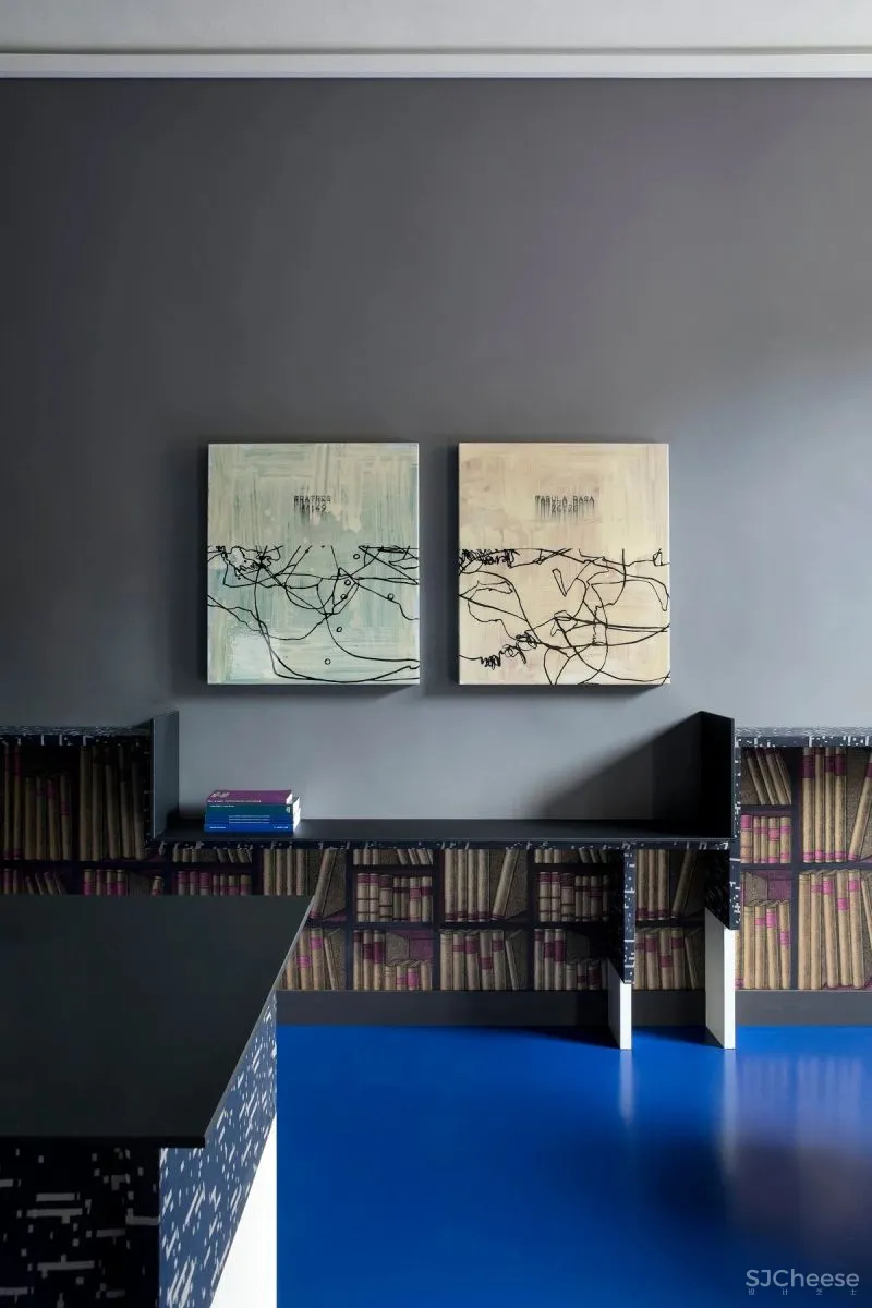 充满蓝调的公寓,用色太前卫了!