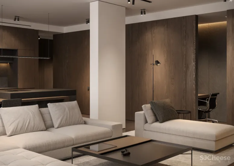 为了保证长久的时髦，改造团队在这个146平的家里进行了设计三元素的谱写