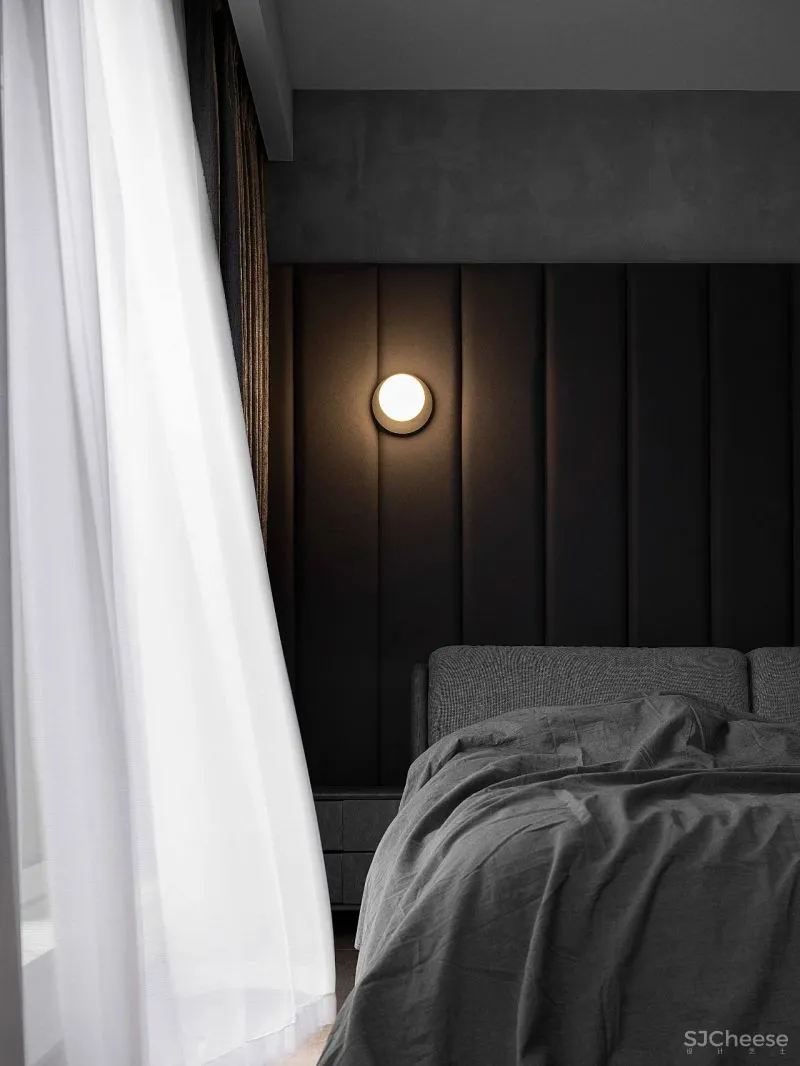 159㎡叠拼,经典黑白灰的至简之美 素图设计