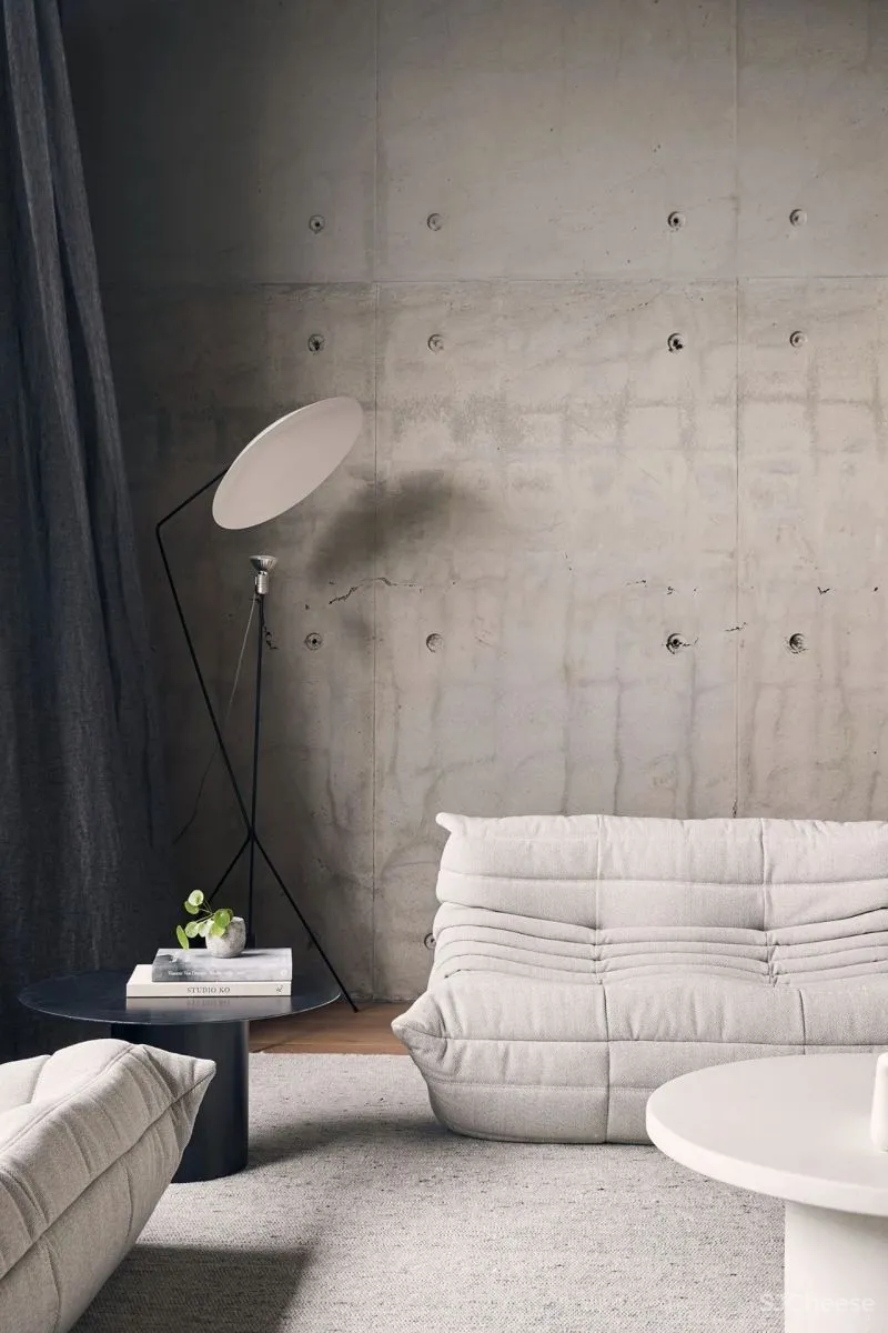 天然去雕饰的工业风 loft,混凝土也能如此高级!