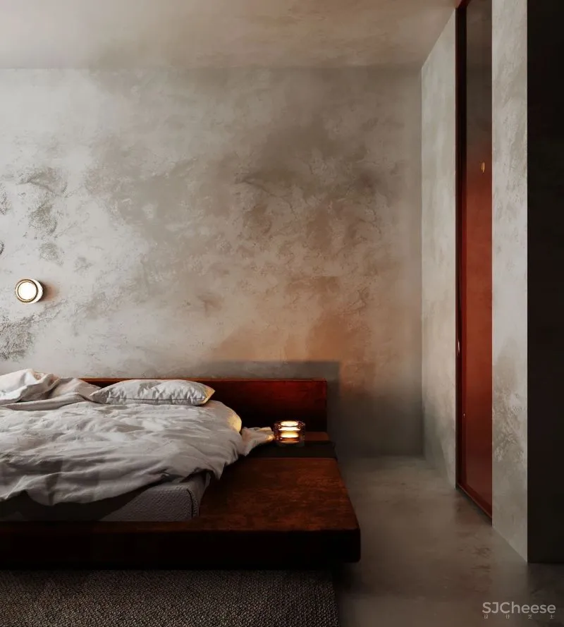 90㎡ 现代工业风,混凝土清漆这么用比大白墙更高级!