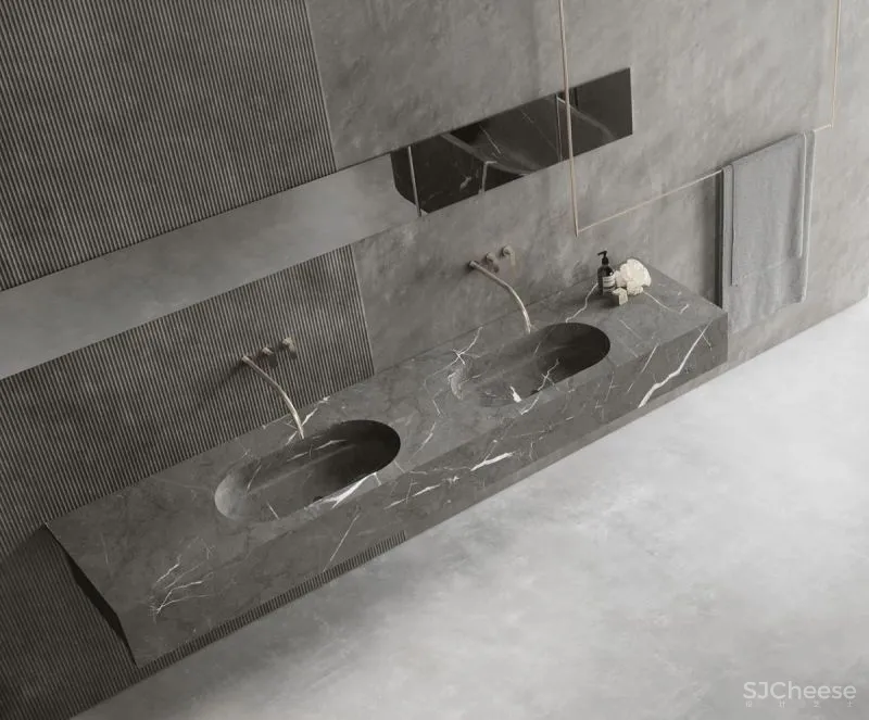 优雅自然风的浴室设计