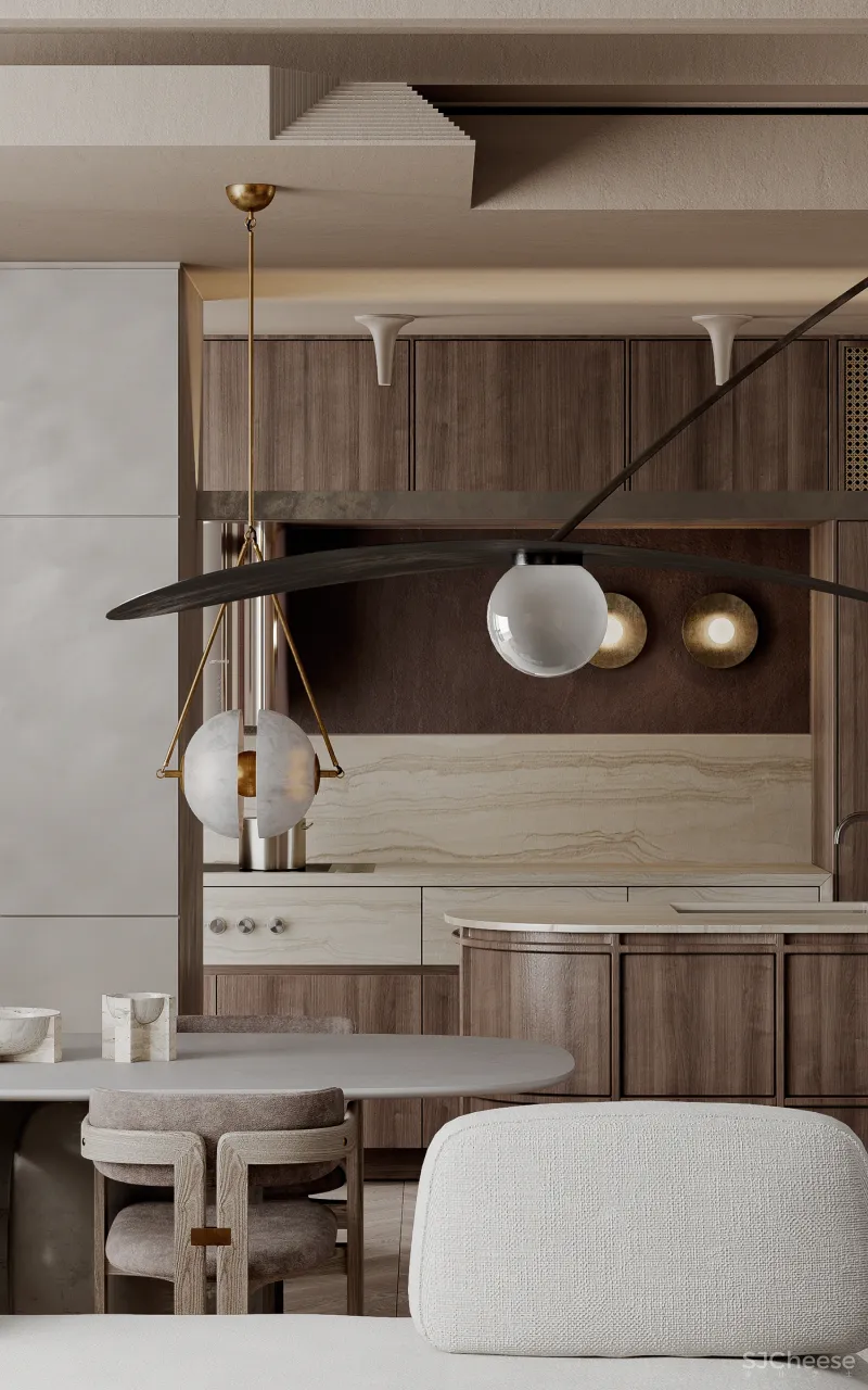 原木风也能打造出轻奢感,这个两居室连最小细节都让人惊艳