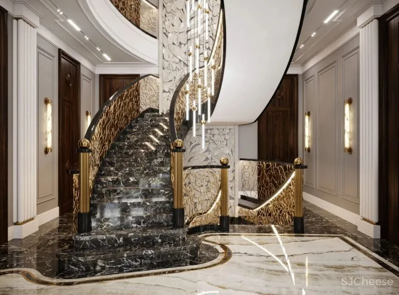 1100m²豪宅:看惯了极简,有点怀念这种“金碧辉煌”