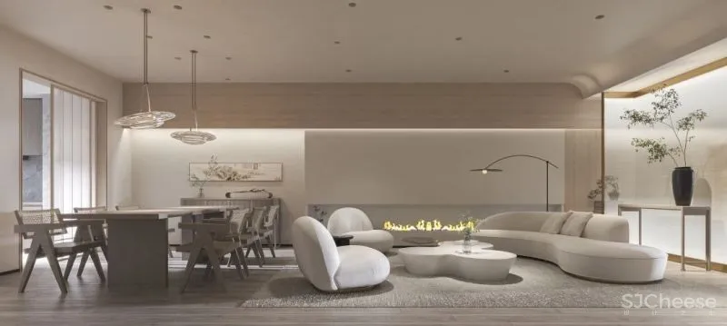 把茶室装进客厅，在这个家中，简洁是最高级的语言！