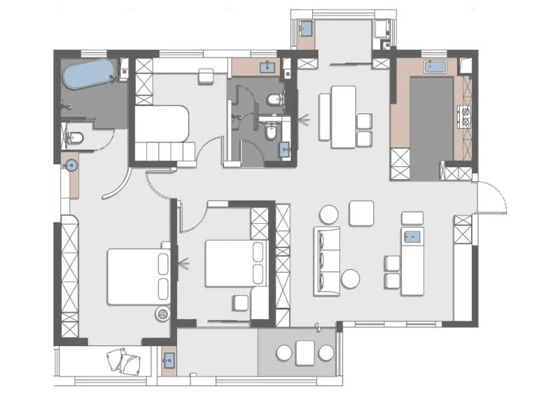 美炸!三代同堂的西安140㎡三室,极致通透客餐厅,超大中西厨,梦想的家!