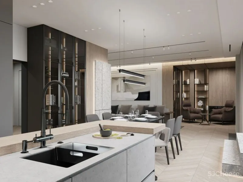 190㎡带露台的三居室，宁静简练！